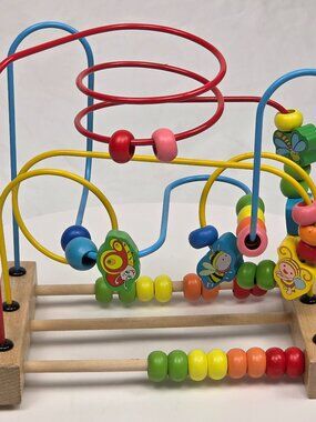 wooden bead maze toy